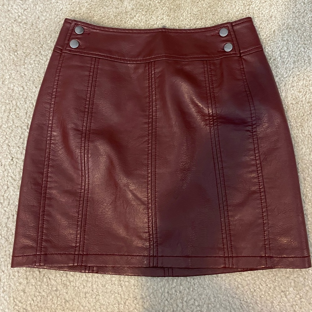 Free people leather skirt